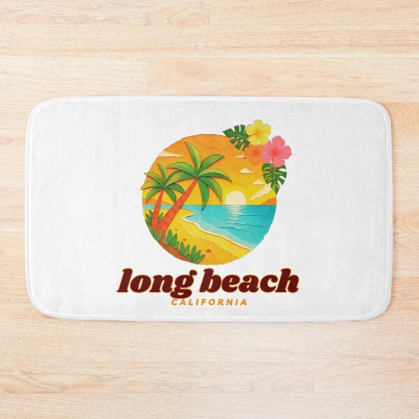 Item preview, Long Beach California Retro Sunset Palm Trees Paper Cut Art designed and sold by DonnaRaine.