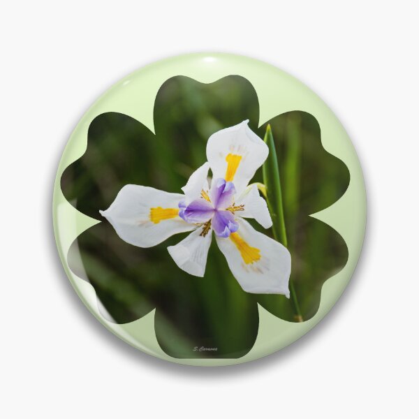 Item preview, White Grandiflora Wild Iris Flower design designed and sold by AuraInkSC.