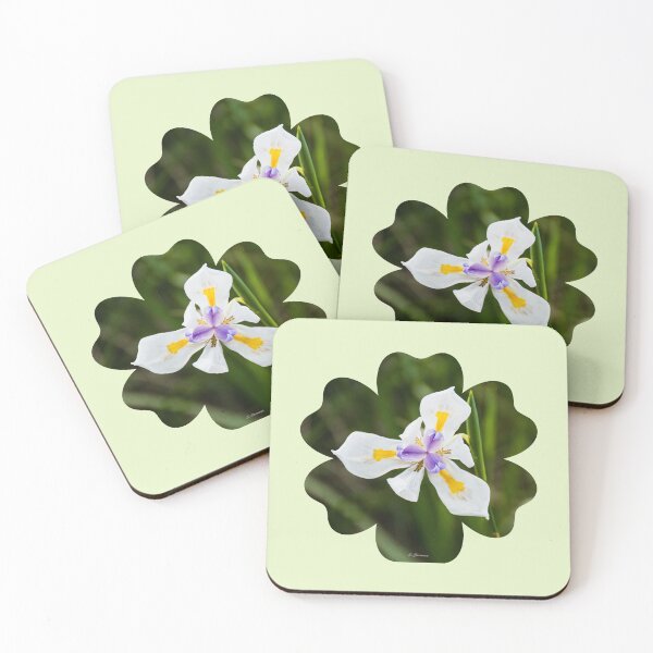 Item preview, White Grandiflora Wild Iris Flower design designed and sold by AuraInkSC.
