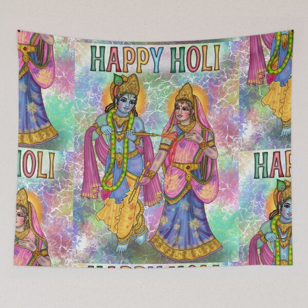 Item preview, Radha Krishna Digital Drawing | Divine Hindu Couple Spiritual Artwork designed and sold by Harshit_Digital_Arts.