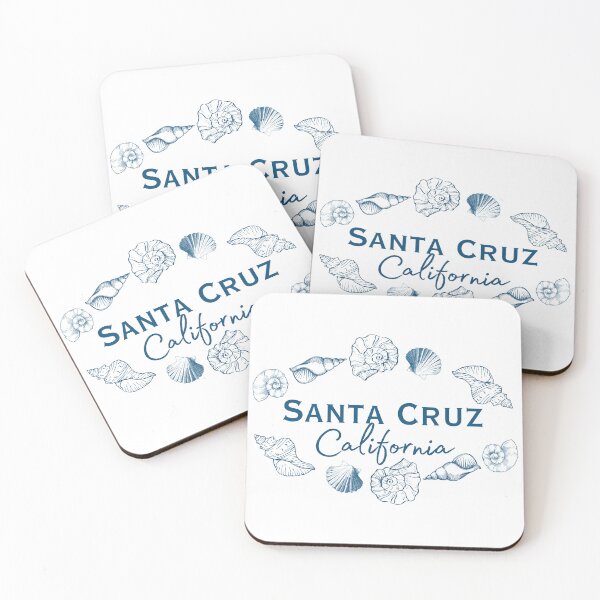 Item preview, Santa Cruz California Seashell Wreath | Vintage Beach Town Souvenir Design designed and sold by DonnaRaine.