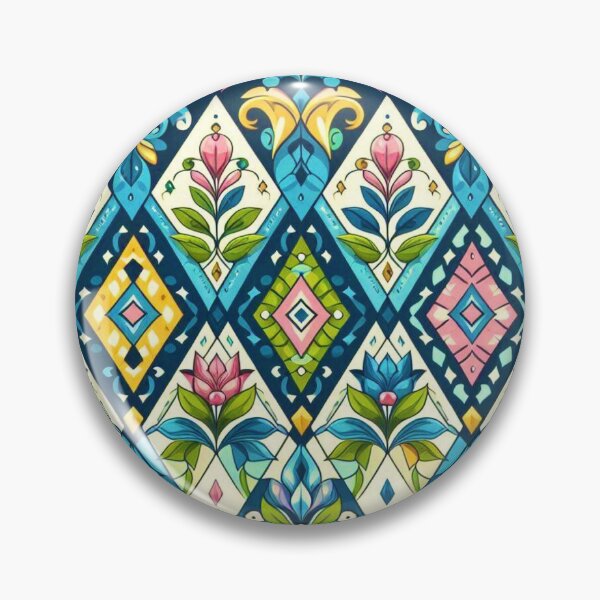 Item preview, Harlequin Floral Diamond Pattern designed and sold by Myra365Art.