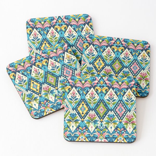 Item preview, Harlequin Floral Diamond Pattern designed and sold by Myra365Art.