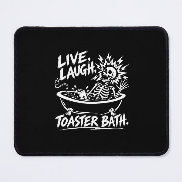 Item preview, Live Laugh Toaster Bath (dark) designed and sold by Binky Studio.