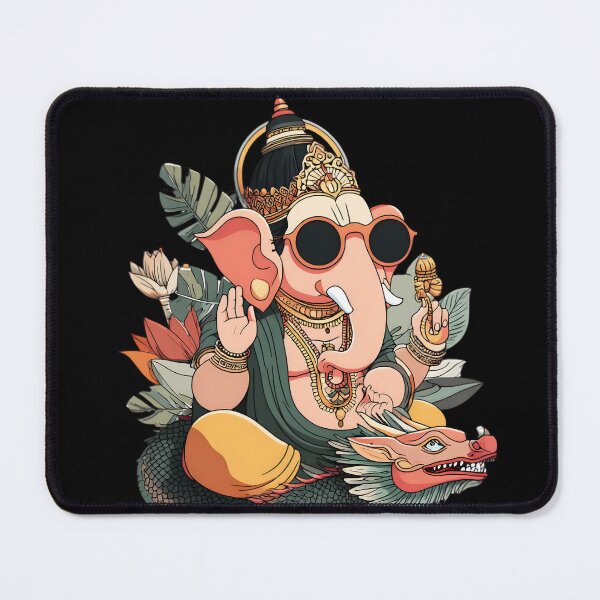 Item preview, Cool Elephant Riding Oriental Dragon Botanical Pop Art designed and sold by PANNARUK THAILAND.