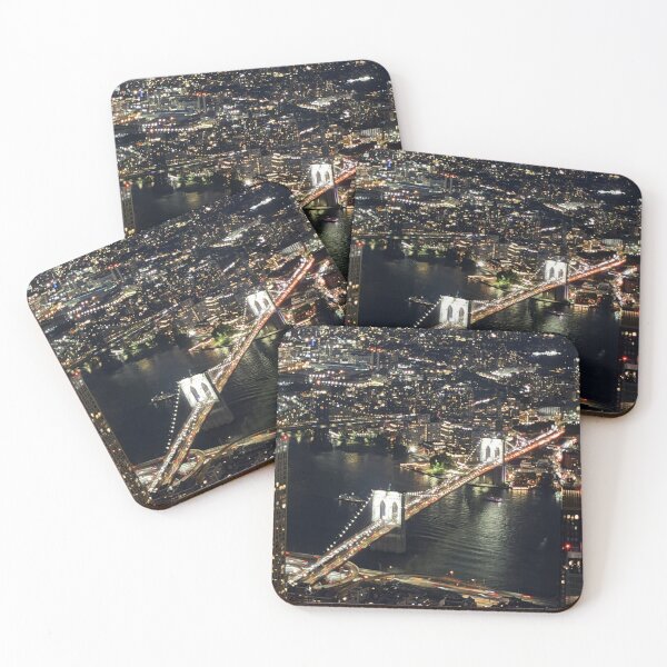 Item preview, Brooklyn Bridge at night designed and sold by Ifcitiesdesign.