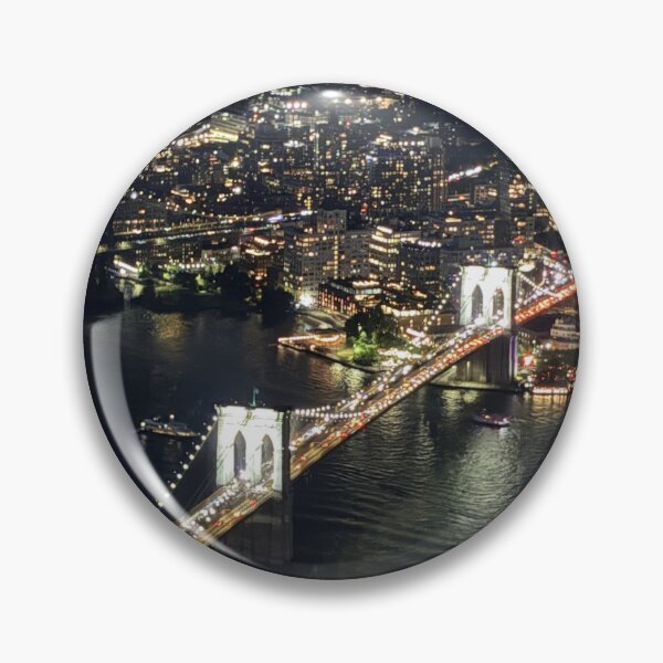 Item preview, Brooklyn Bridge at night designed and sold by Ifcitiesdesign.