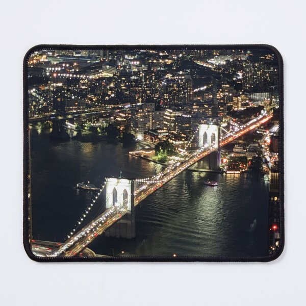 Item preview, Brooklyn Bridge at night designed and sold by Ifcitiesdesign.