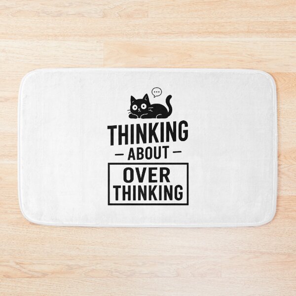 Item preview, Thinking About Overthinking – Funny Overthinking Cat Quote designed and sold by Abidel.