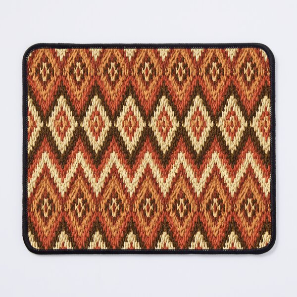Item preview, Fall Knit Yarn Pattern in Red Orange Cream and Brown designed and sold by Boddicca.