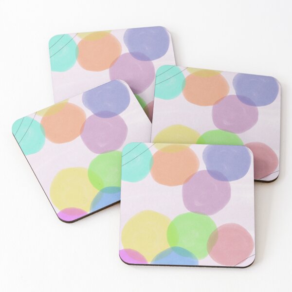 Item preview, Watercolor circles with lightly drawn line work pattern designed and sold by Sarah Lu.