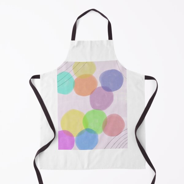 Item preview, Watercolor circles with lightly drawn line work pattern designed and sold by Sarah Lu.