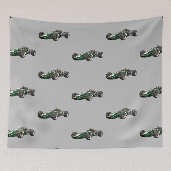 Item preview, 1966 Brabham BT19 Vintage F1 Grand Prix Racing Car Illustration designed and sold by Motorline44.