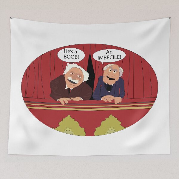 Item preview, Statler and Waldorf Give Opinion of You Know Who – Sarcastic Comedy Cartoon designed and sold by All in Good Fun.