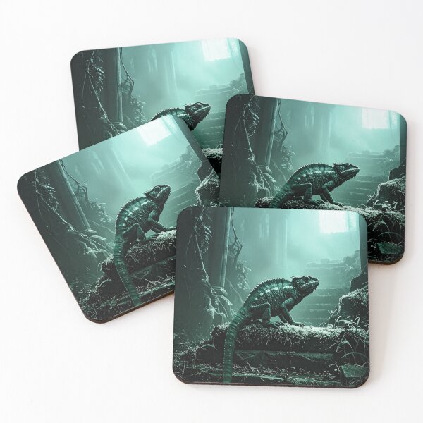 Item preview, Mystical chameleon in ruins designed and sold by Mystic-Art-2.