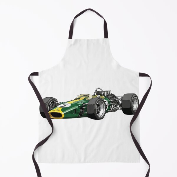 Artikelvorschau, Illustration eines Lotus 49 Cosworth Vintage F1 Grand Prix Rennwagens von 1967 entworfen und verkauft von Motorline44.