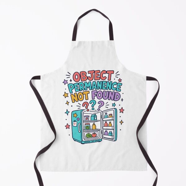 Item preview, Object Permanence Not Found Funny ADHD Fridge Doodle designed and sold by BoosterShop.