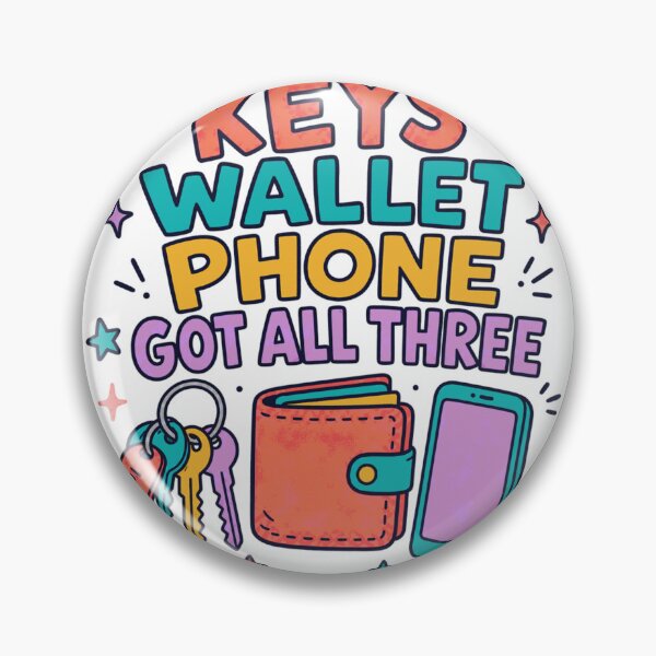 Item preview, Keys Wallet Phone Got All Three Funny ADHD Doodle designed and sold by BoosterShop.
