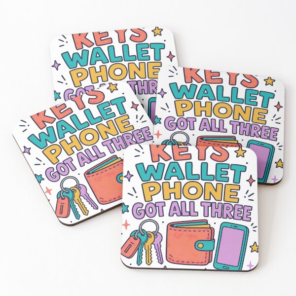 Item preview, Keys Wallet Phone Got All Three Funny ADHD Doodle designed and sold by BoosterShop.