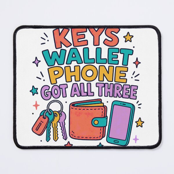 Item preview, Keys Wallet Phone Got All Three Funny ADHD Doodle designed and sold by BoosterShop.