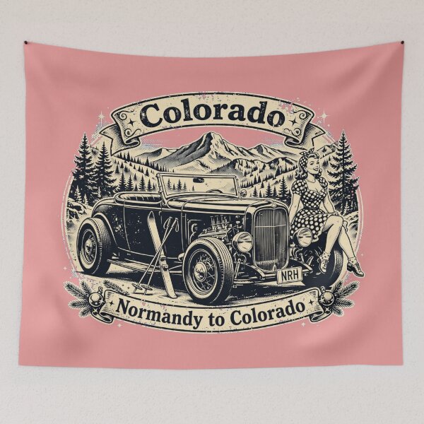 Item preview, Colorado Route 66 T-Shirt - Normandy to Colorado designed and sold by Normandy Road Heritage™ - Vintage Garage Art.