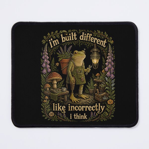 Item preview, I’m Built Different Like Incorrectly Funny Frog Art designed and sold by VioletNance.