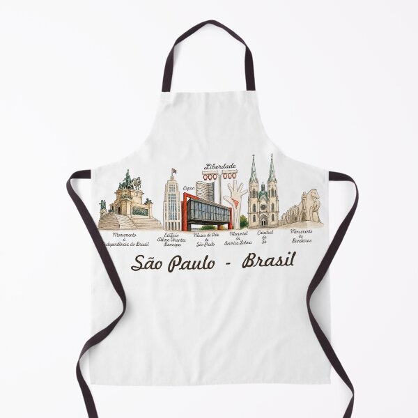 Item preview, Sao Paulo Brazil Skyline – Vintage Watercolor Landmarks Illustration designed and sold by Sampa In Focus.