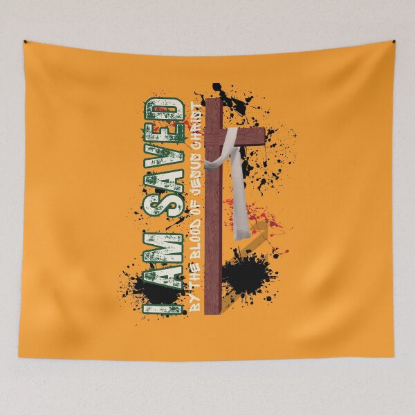 Item preview, I Am Saved  - Jesus Prayer Passion  - Christmas Gifts For Her - Orange designed and sold by Doiemacreations.