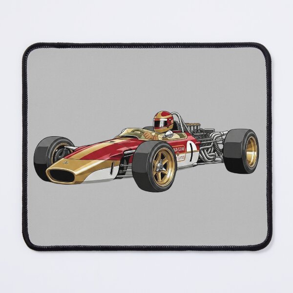 Item preview, 1968 Lotus 49 Gold Leaf Vintage F1 Grand Prix Racing Car Illustration designed and sold by Motorline44.