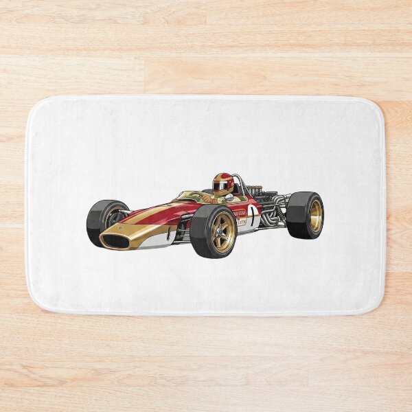 Item preview, 1968 Lotus 49 Gold Leaf Vintage F1 Grand Prix Racing Car Illustration designed and sold by Motorline44.