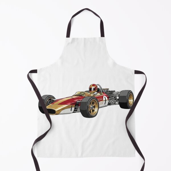 Item preview, 1968 Lotus 49 Gold Leaf Vintage F1 Grand Prix Racing Car Illustration designed and sold by Motorline44.