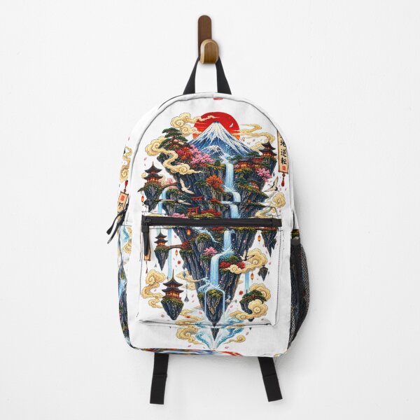 Item preview, The Eternal Mountain – Japanese Floating Mountain Ukiyo-e Fantasy Art designed and sold by Substance_life.