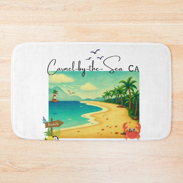 Item preview, Carmel-by-the-Sea California Vintage Painted Coastal Art | Beach Vacation Souvenir designed and sold by DonnaRaine.