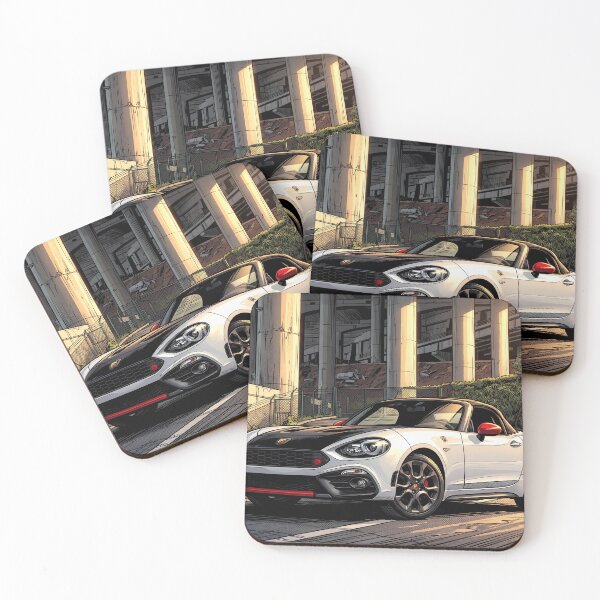 Artikelvorschau, Abarth 124 Spider Artwork entworfen und verkauft von Racing Art Store.