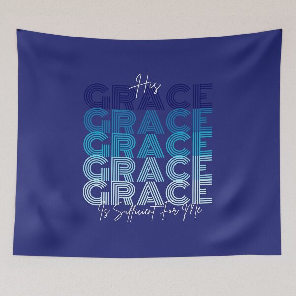 Item preview, HIs Grace Is Sufficient For Me - Church Mental Health Matters  - Christmas Gifts For Him - Blue designed and sold by Doiemacreations.