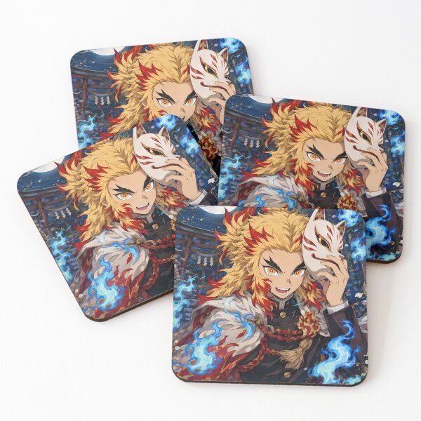 Item preview, Kyojuro Rengoku Demon Slayer Blue Spirit Moon designed and sold by mildaclairmo.