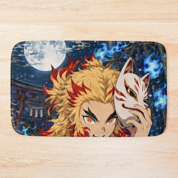 Item preview, Kyojuro Rengoku Demon Slayer Blue Spirit Moon designed and sold by mildaclairmo.