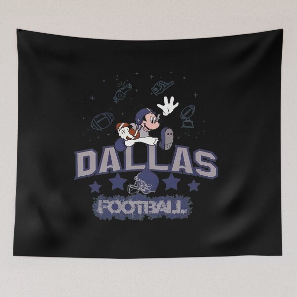 Item preview, Mickey Dallas Football Player Graphic – Navy Blue Cartoon Game Day Design designed and sold by LindaLoza26857.