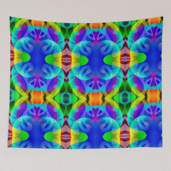 Item preview, Rainbow Tiger Digital Abstract Pattern designed and sold by Static.Alien.