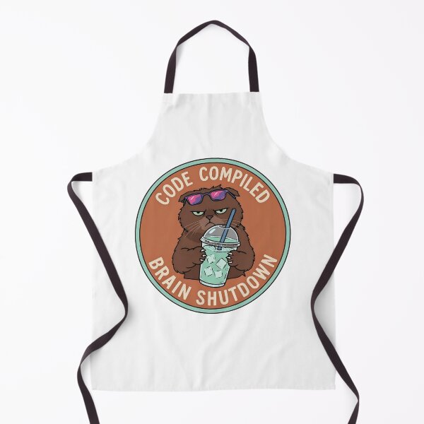 Item preview, Grumpy Cat Code Compiled Brain Shutdown – Funny Programmer Iced Coffee designed and sold by wingoo22.