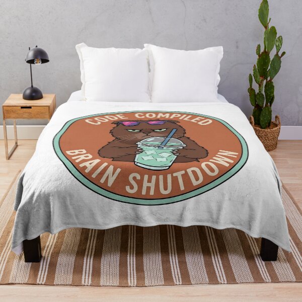 Item preview, Grumpy Cat Code Compiled Brain Shutdown – Funny Programmer Iced Coffee designed and sold by wingoo22.