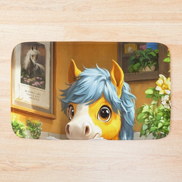 Item preview, Horse Newspaper Bathroom Kawaii Animal Morning Reading Humor designed and sold by mildaclairmo.