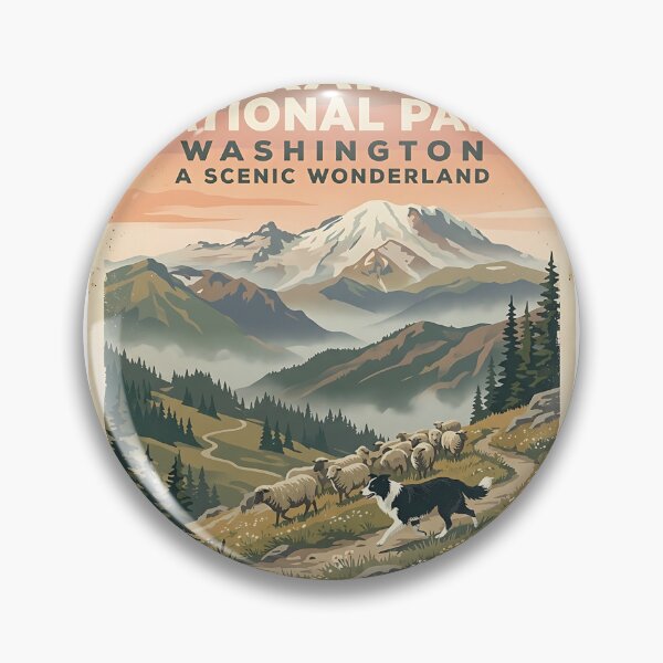 Item preview, Border Collie Herding Sheep WPA Travel Poster designed and sold by PictoVibe.