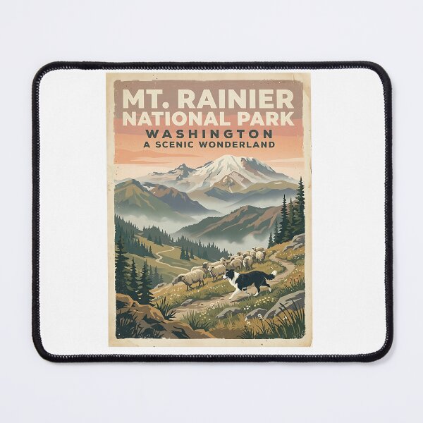 Item preview, Border Collie Herding Sheep WPA Travel Poster designed and sold by PictoVibe.
