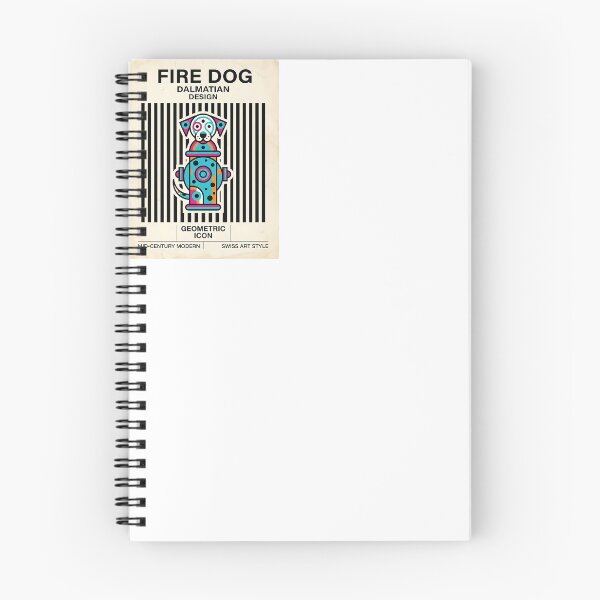 Item preview, Dalmatian Fire Hydrant Geometric Poster designed and sold by PictoVibe.