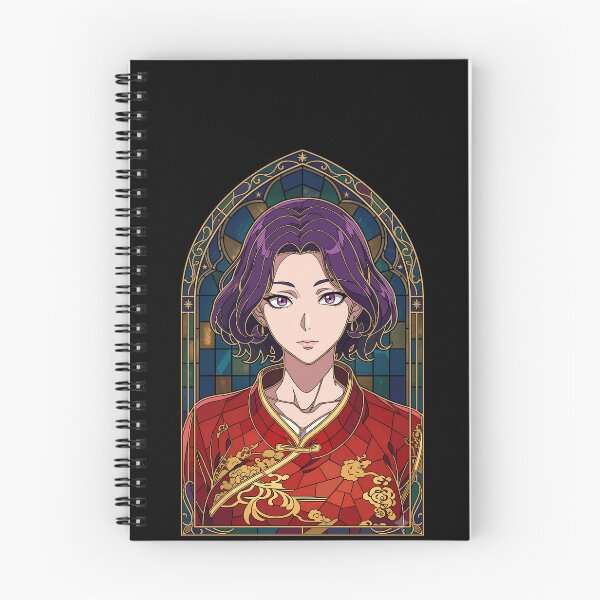 Item preview, Azusa Hamaoka Grand Blue Elegant Red Kimono Stained Glass Portrait designed and sold by mildaclairmo.