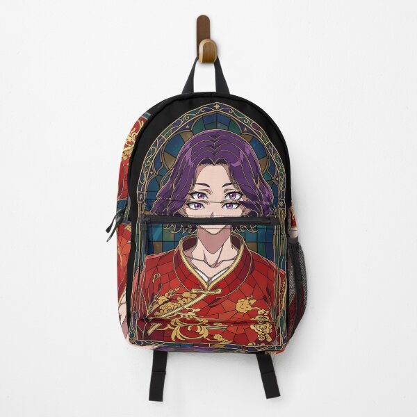 Item preview, Azusa Hamaoka Grand Blue Elegant Red Kimono Stained Glass Portrait designed and sold by mildaclairmo.