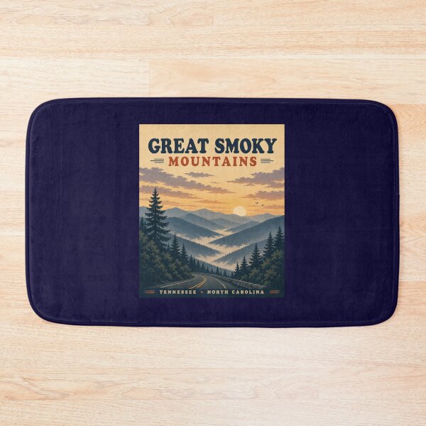 Item preview, Great Smoky Mountains Vintage Travel Poster Tennessee North Carolina designed and sold by Swanny's Custom T-shirt and Gift Designs.