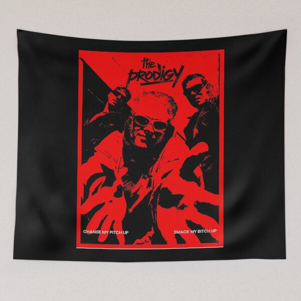 Item preview, The Pro.digy Red and Black 90s Rave Poster  designed and sold by tampralvi.