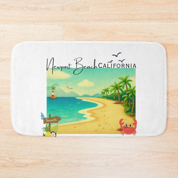 Item preview, Newport Beach California Vintage Painted Coastal Art | Beach Vacation Souvenir designed and sold by DonnaRaine.